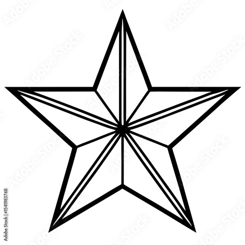Christmas Star line art vector