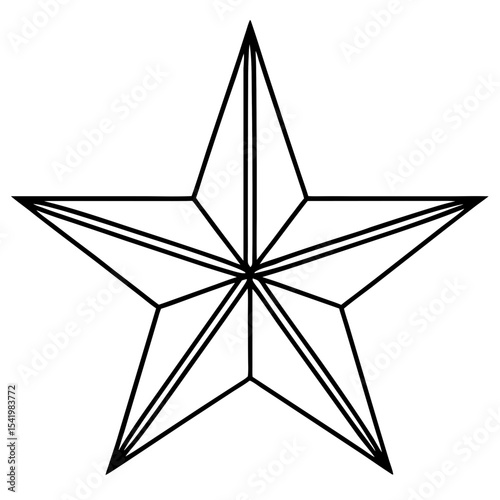 Christmas Star line art vector