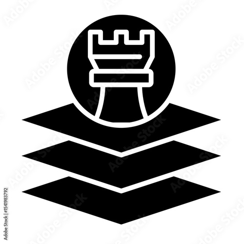 Strategic Layers  Icon Element For Design	