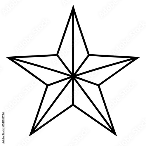 Christmas Star line art vector