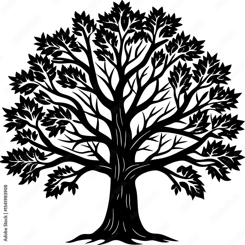 Obraz premium vector tree silhouette