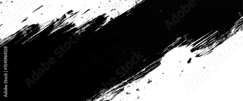 Vector black brush art grunge texture ink print distress. 