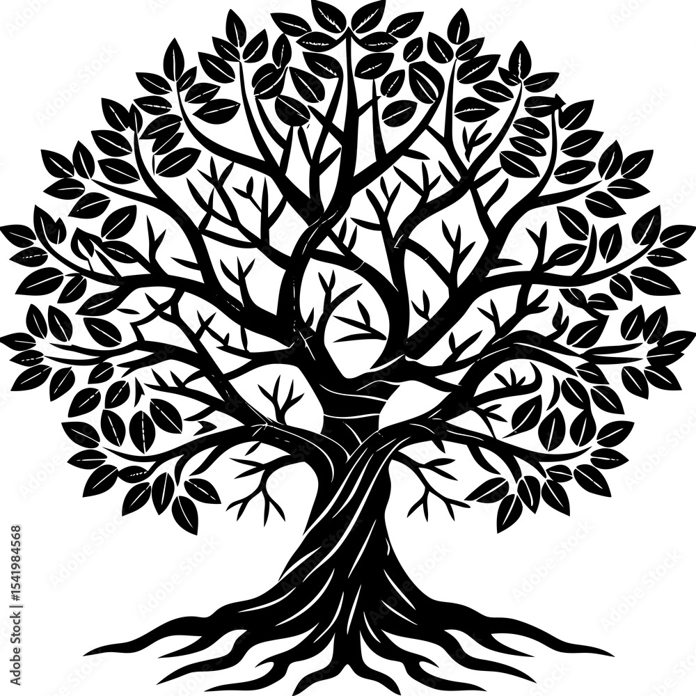 Obraz premium vector tree silhouette