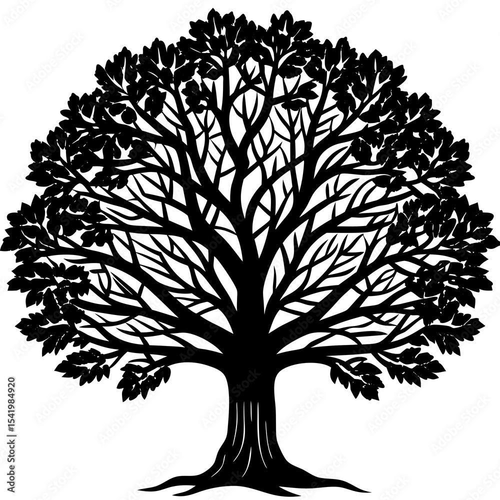 Obraz premium vector tree silhouette