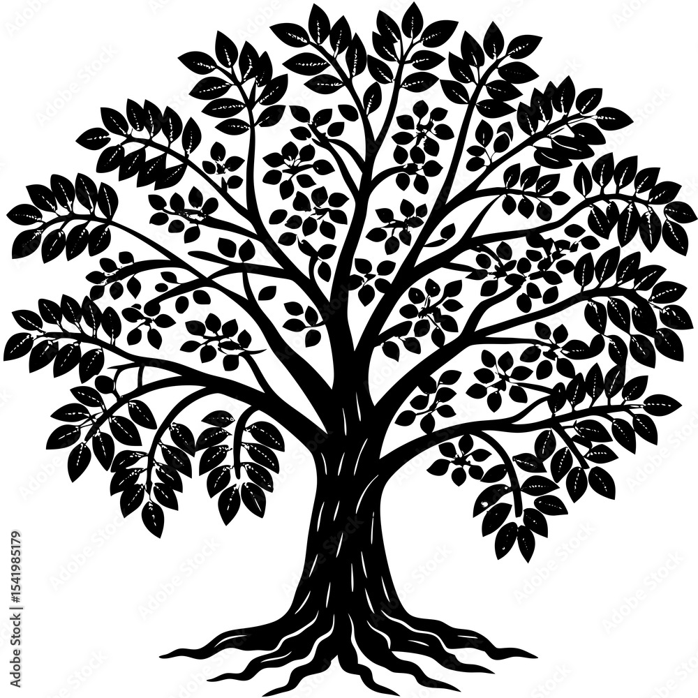 Obraz premium vector tree silhouette