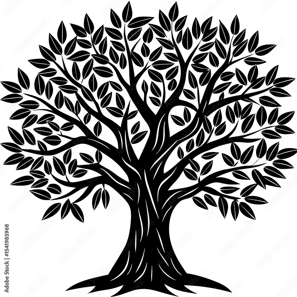 Obraz premium vector tree silhouette