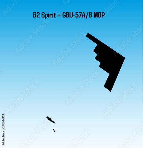 B2 Spirit escaping after dropping GBU-57A/B MOP Massive Ordnance Penetrator