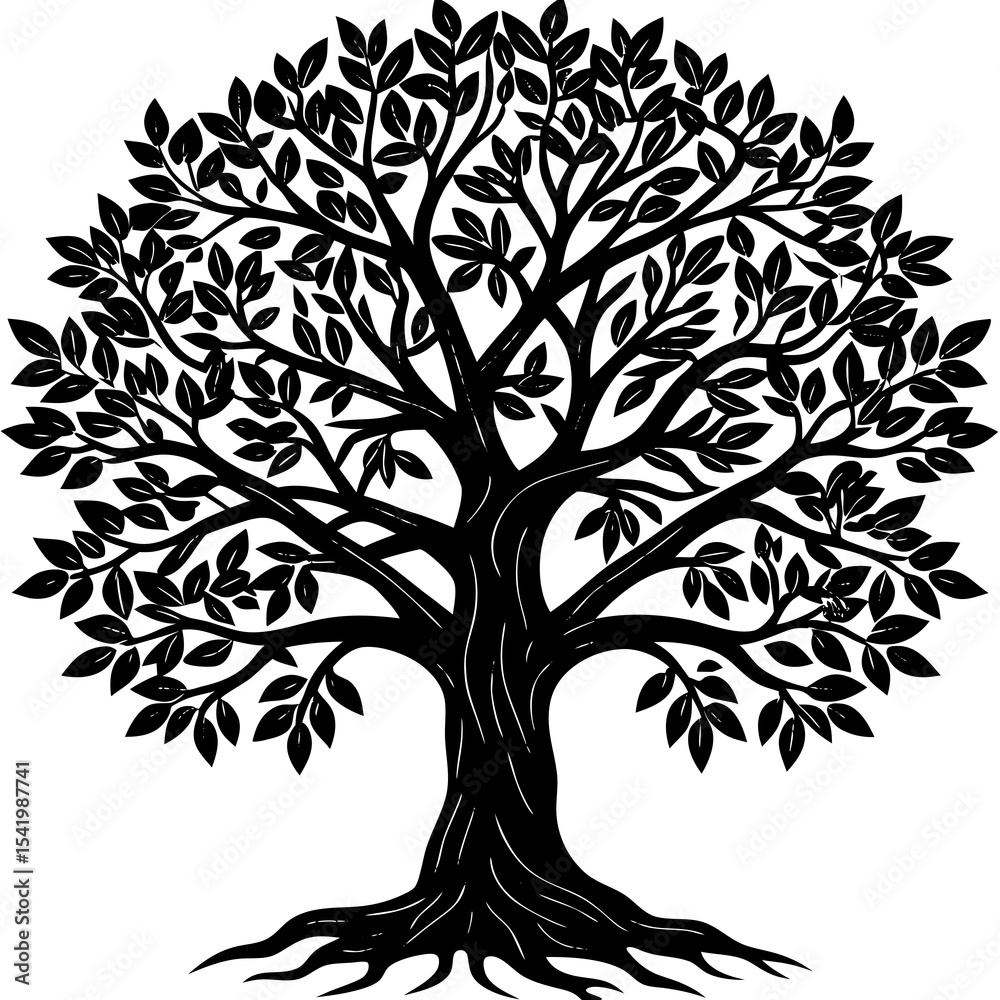 Obraz premium vector tree silhouette