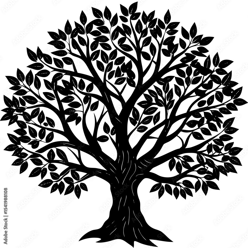 Obraz premium vector tree silhouette