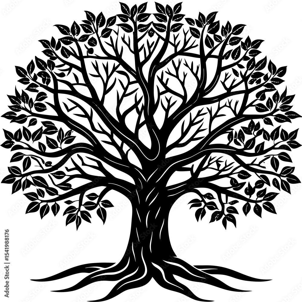 Obraz premium vector tree silhouette