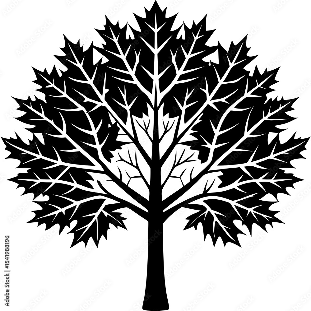 Obraz premium vector tree silhouette