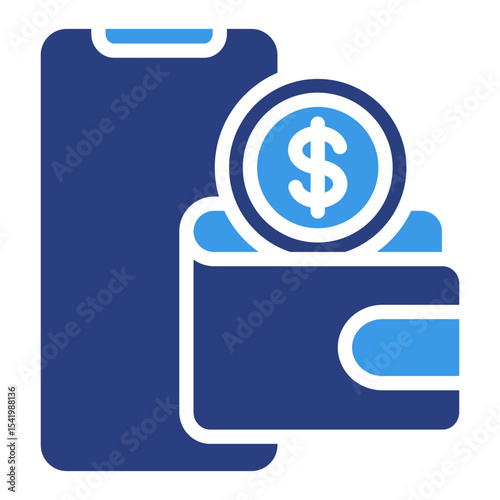 Digital Wallet  Icon Element For Design