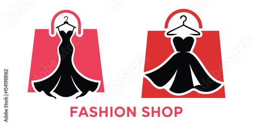 Elegant Fashion Boutique Logo, On White Background