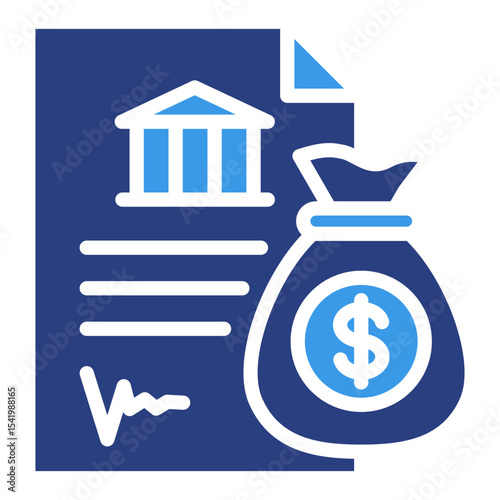 Bank Loan  Icon Element For Design