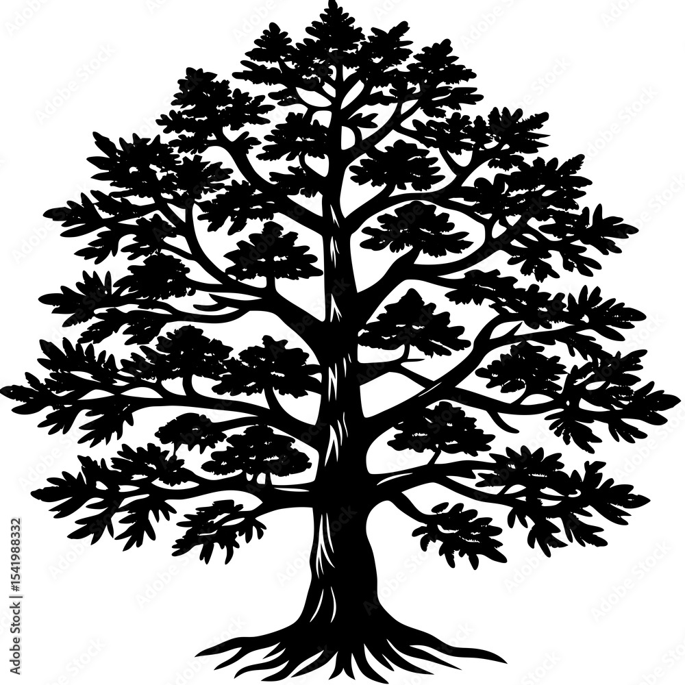 Obraz premium vector tree silhouette