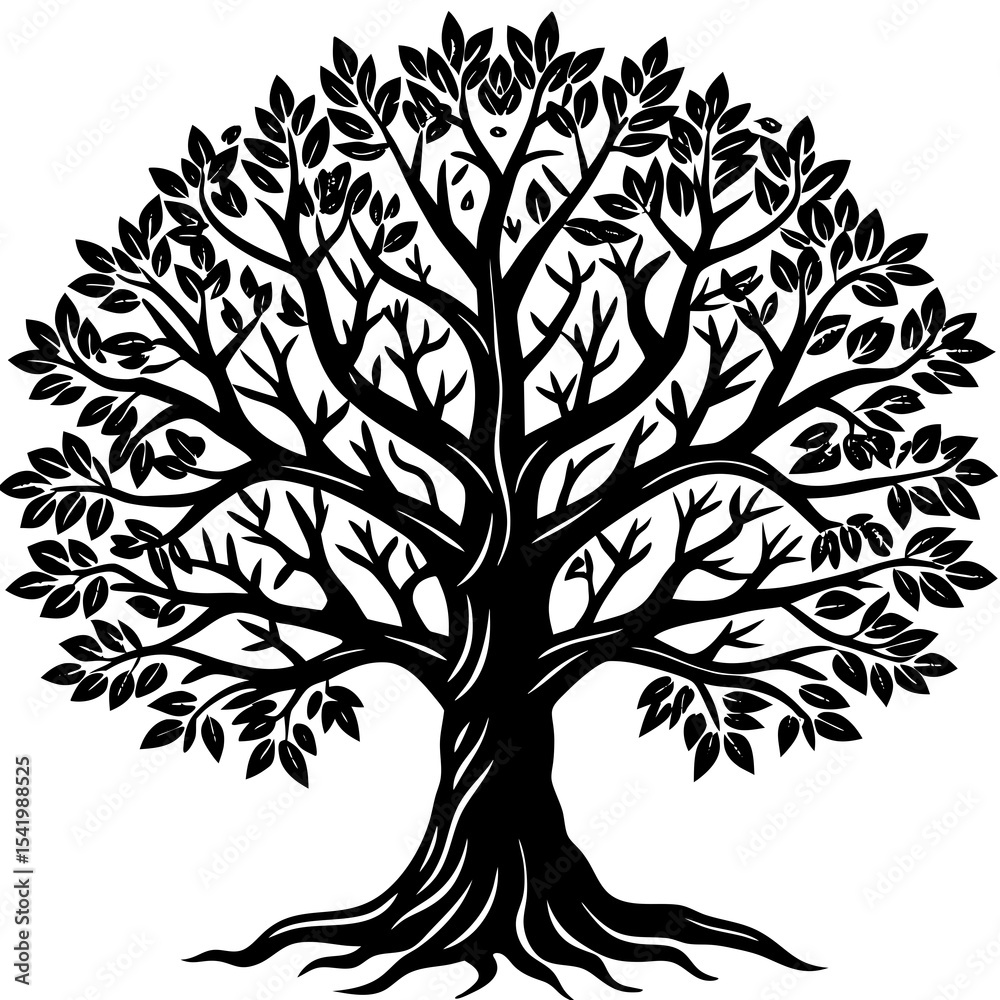 Obraz premium vector tree silhouette