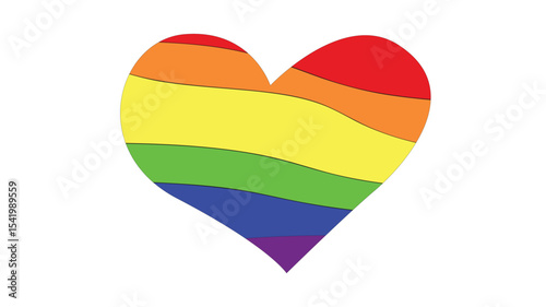 heart with rainbow flag