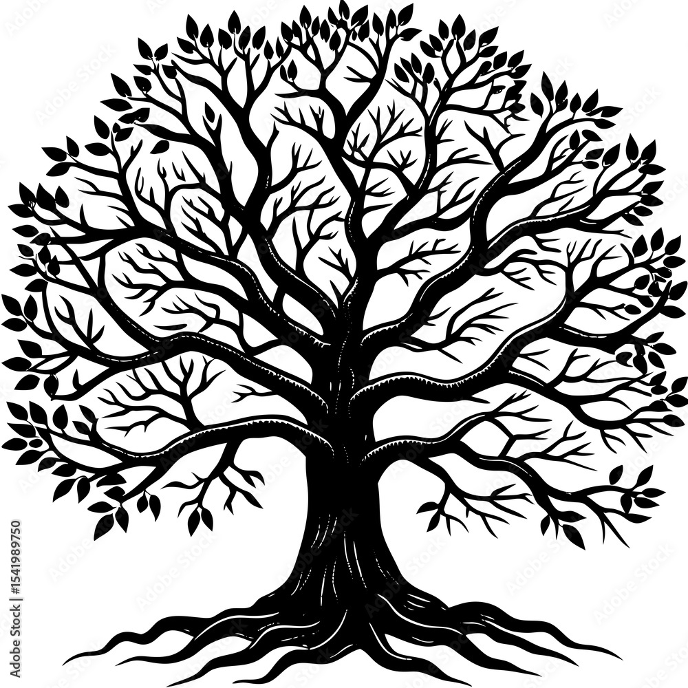 Obraz premium tree silhouette vector