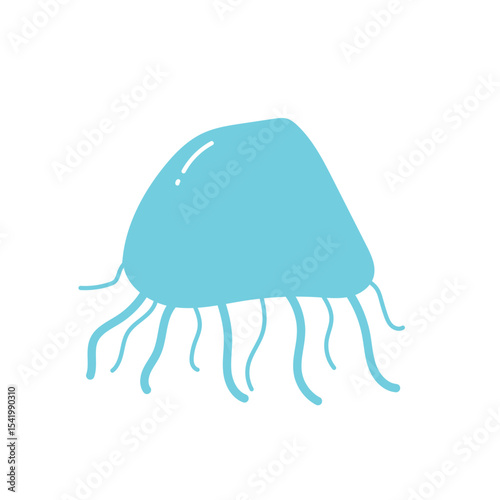 jellyfish on white background
