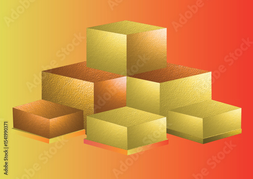 Podium Steps Product Display on white background