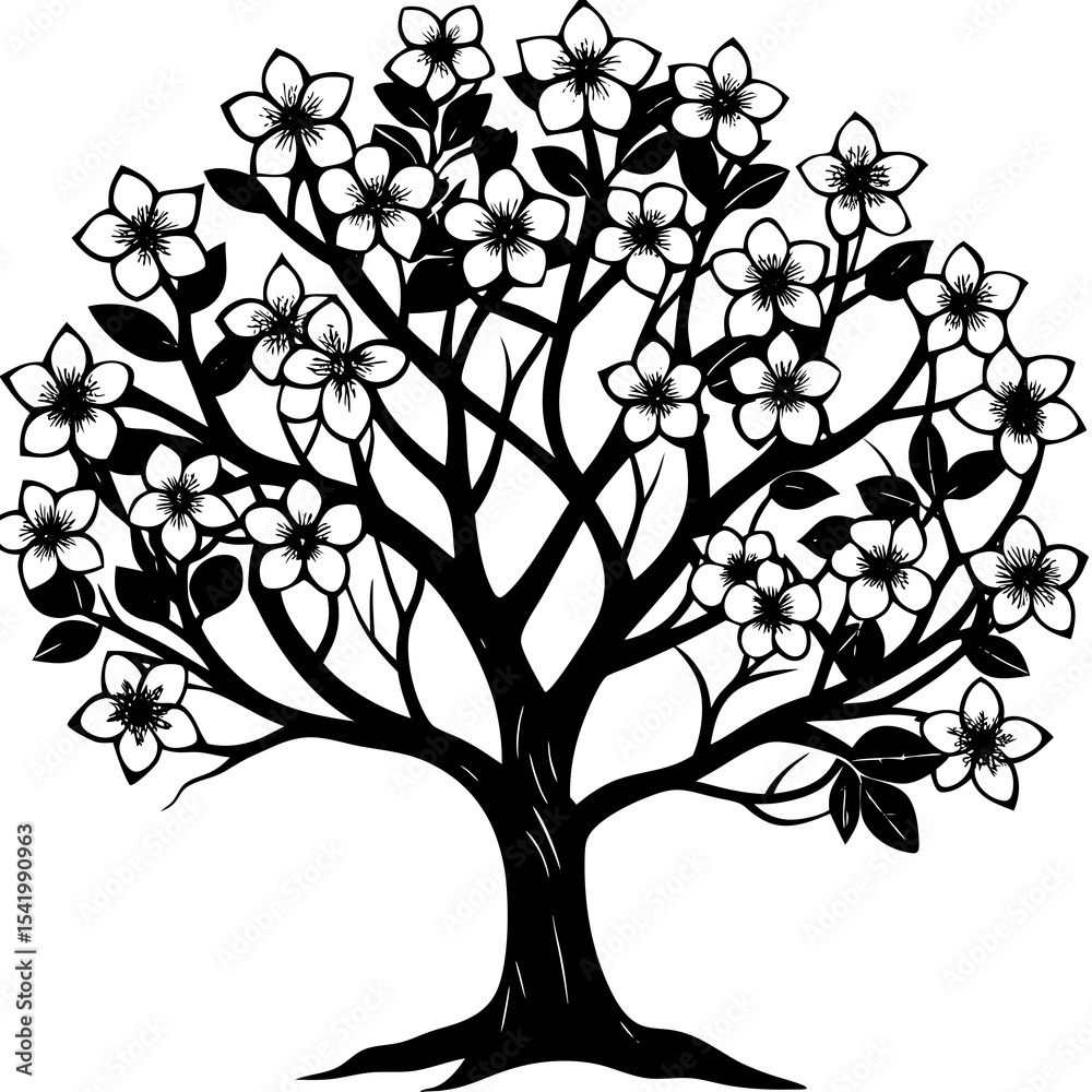 Obraz premium tree with flowers