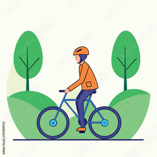 man on bicycle