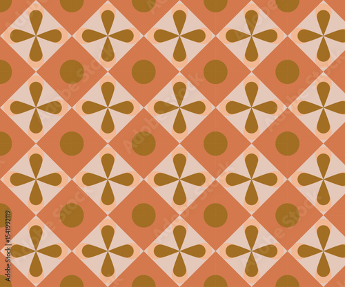 Kaleidoscopic Floral and Geometric Seamless Vector Design – Modern Illustration for Wallpaper, Fashion Textile, and Background Art