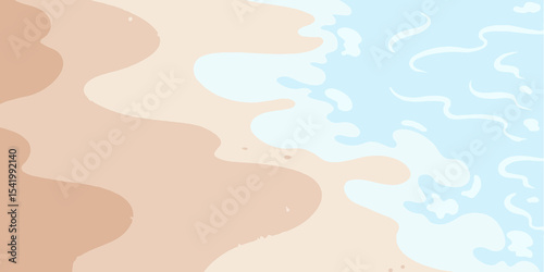 summer background of beach sand with shadows from palm leaves, top view