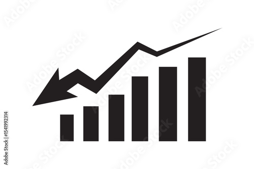 Chart of increased mortality. Icon for design. Easily editable
