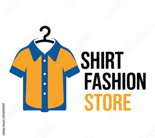 Polo Shirt on Hanger Icon, Simple Flat Graphic for Fashion, Retail, or Wardrobe App On White Background

