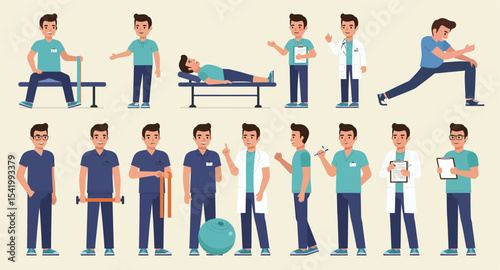 Physical Therapy Specialist Vector Illustration 1