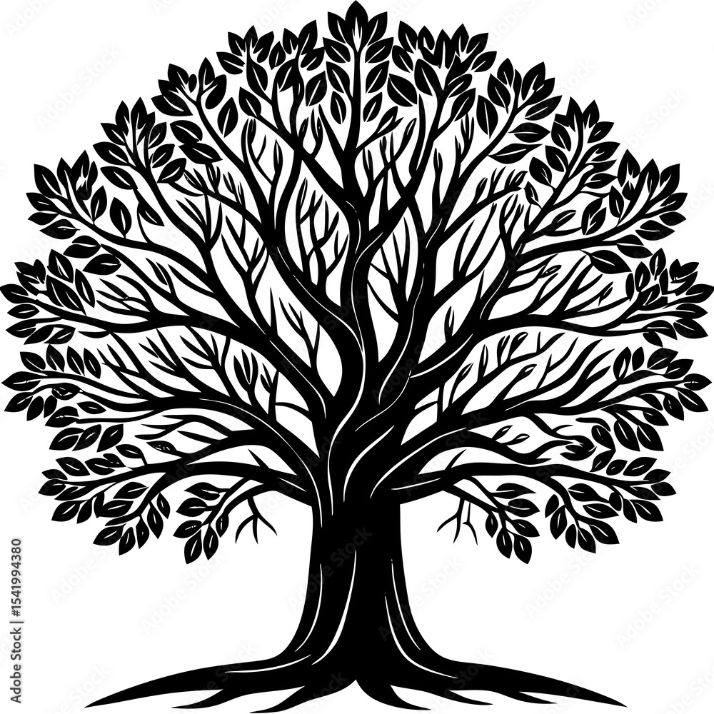 Obraz premium vector tree silhouette