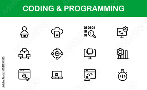 Customizable Coding and Programming Icons. Premium Icons for Development, Design Systems, and Tech Workflows