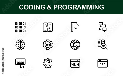 Customizable Coding and Programming Icons. Premium Icons for Development, Design Systems, and Tech Workflows