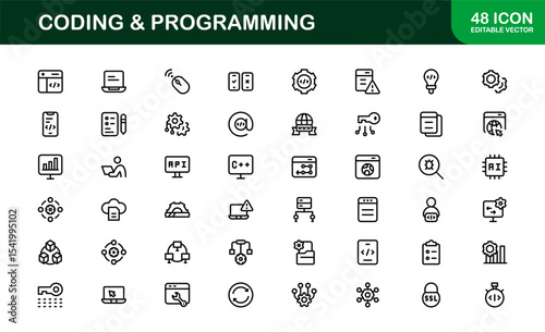 Customizable Coding and Programming Icons. Premium Icons for Development, Design Systems, and Tech Workflows