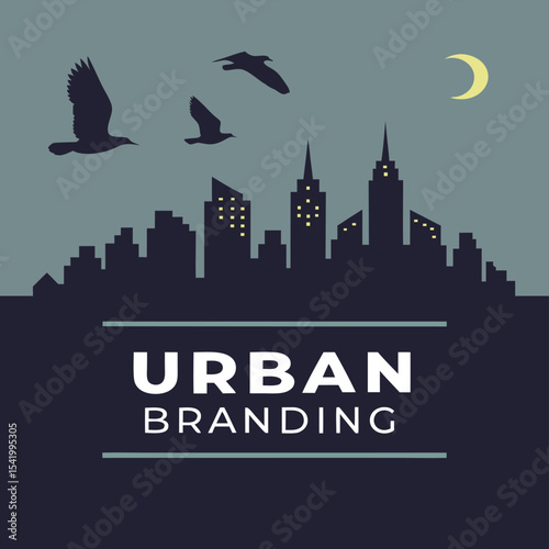 Elegant skyline logo for professional urban branding vector