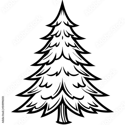 Fir Tree icon vector