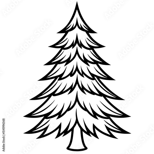 Fir Tree icon vector