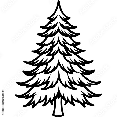Fir Tree icon vector