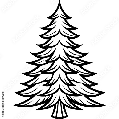 Fir Tree icon vector