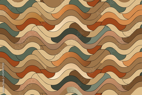 Wave seamless pattern design, Japanese and Chinese style concept