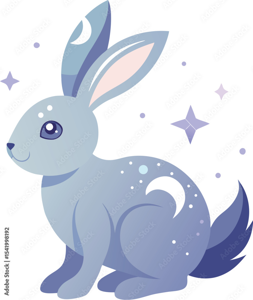 Obraz premium Galaxy Bunny Vector Art