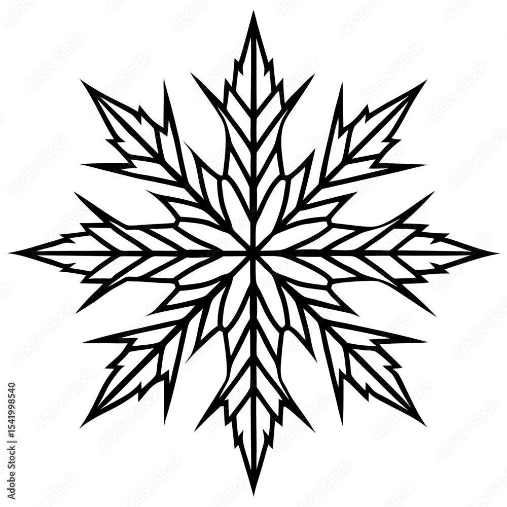 Fototapeta premium Frost Pattern icon vector