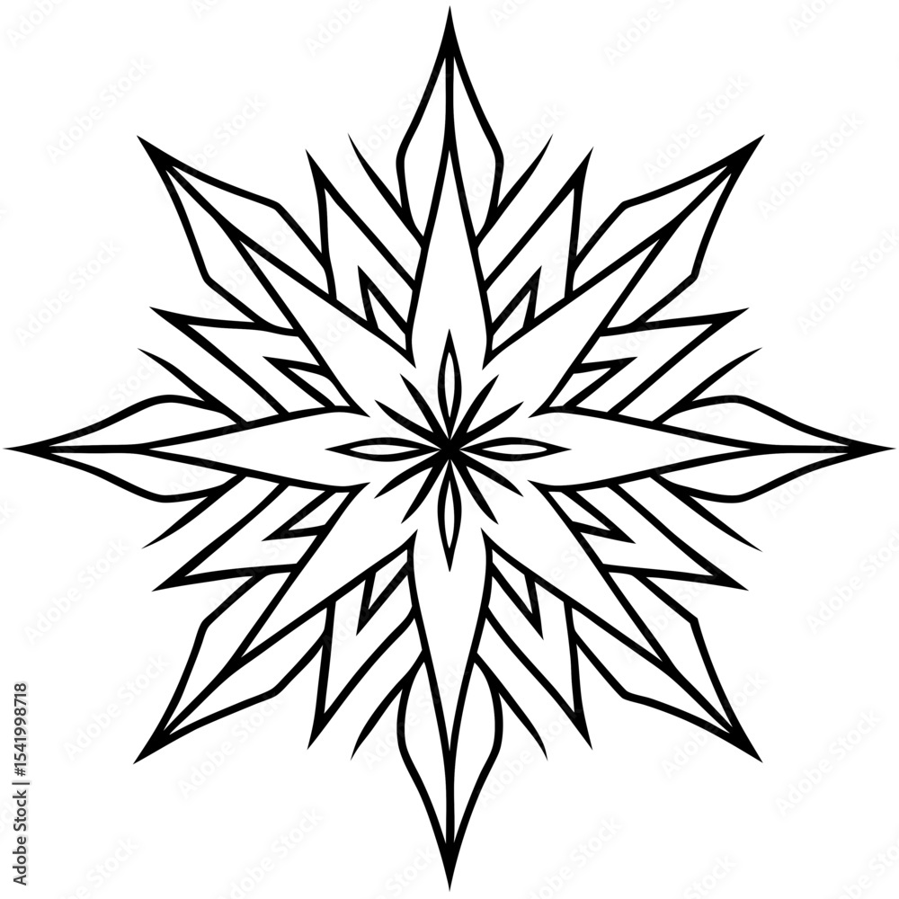Fototapeta premium Frost Pattern icon vector