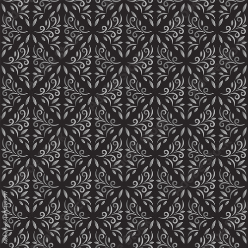 Floral pattern. Baroque style wallpaper. Seamless vector background.  Wallpaper, textile, packaging, print
