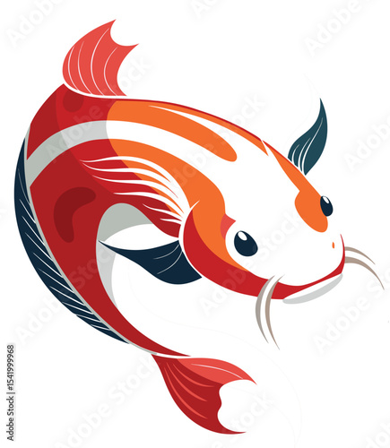 Japanese Koi Fish Vector