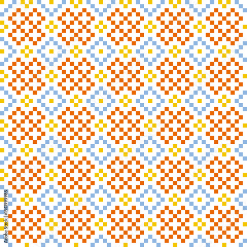 Colorful seamless pattern. Ethnic motives. Abstract background. Vector illustration