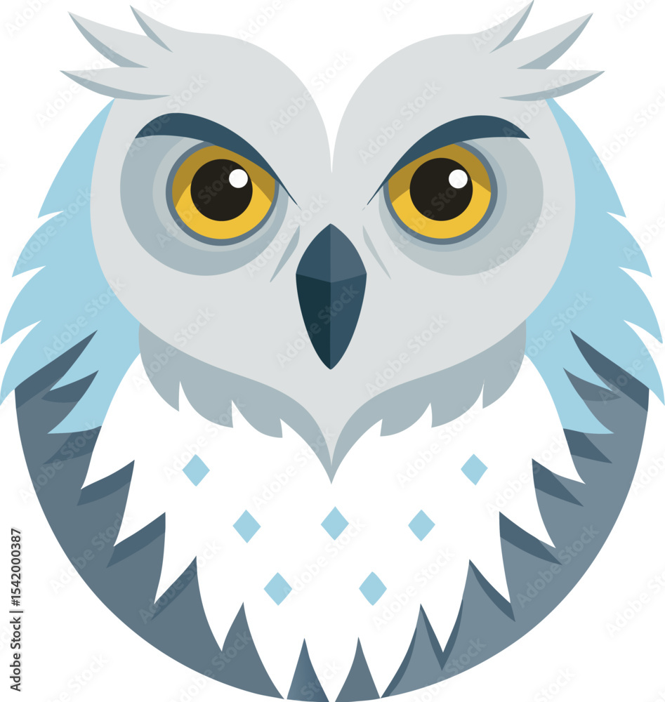 Obraz premium White Owl Feather Art