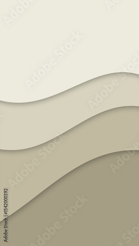 Minimalist abstract image with four soft, wavy layers in warm beige tones—soothing, elegant, and perfect for a calm visual vibe. Wallpaper or Background