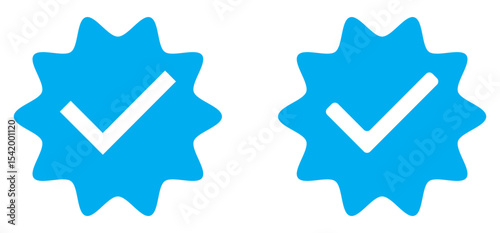 Verified icon set. verification check mark. Vector illustration.